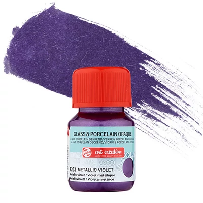 Art Creation boja za staklo i porculan, prekrivna, 30 ml- 8203 metallic violet