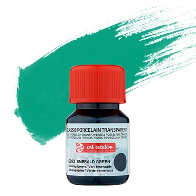 Art Creation boja za staklo i porculan, prozirna,  30 ml - 6023 emerald green