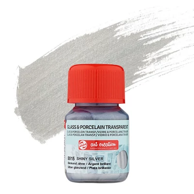 Art Creation boja za staklo i porculan, prozirna,  30 ml - 8015 shiny silver