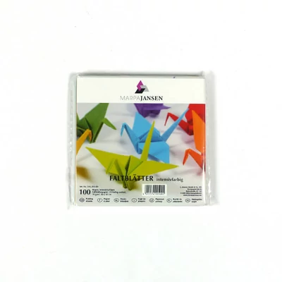 Origami papir, u boji - 70 g, 100 listova, 10x10 cm