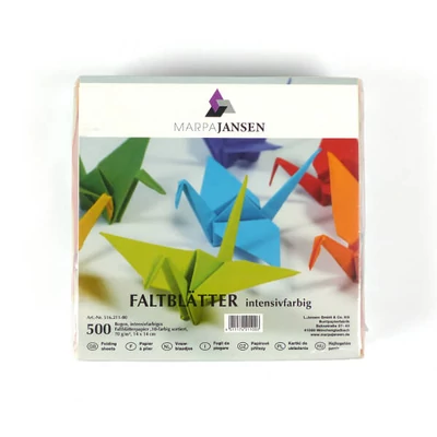 Origami papir, u boji - 70 g, 500 listova, 14x14 cm