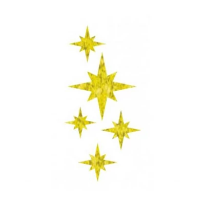 Tattoo šablona, samoljepljiva šablona - Star 04