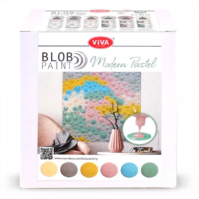 Set točkastih boja, Blob paint, 6x90 ml - Modern pastel