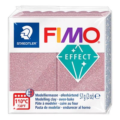 FIMO Effect pečena glina, 57 g - svjetlucavo ružičasto zlato (8010-212)