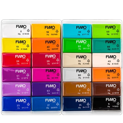 FIMO Soft Color Pack set pečena glina, 24x25 g - Osnovne boje