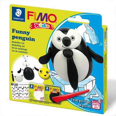FIMO Kids set pečena glina, 2x42 g - Smiješni pingvin