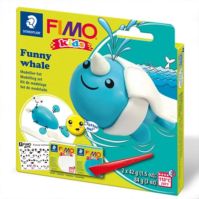 FIMO Kids set pečena glina, 2x42 g - Smiješni kit