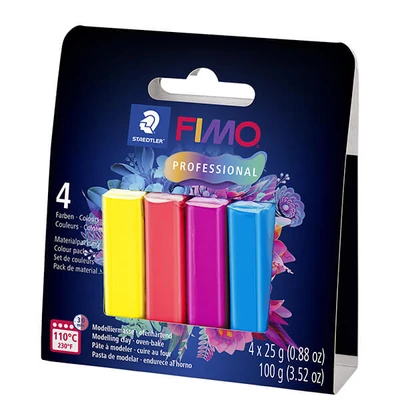 FIMO Professional Colour Pack set za pečenje, 4x25 g - True Colours