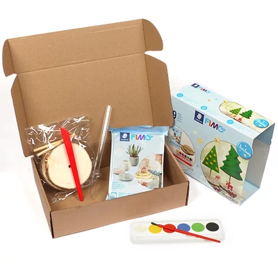 FIMO Air Basic Christmas Set, božićni set za modeliranje, 500 g s dodacima