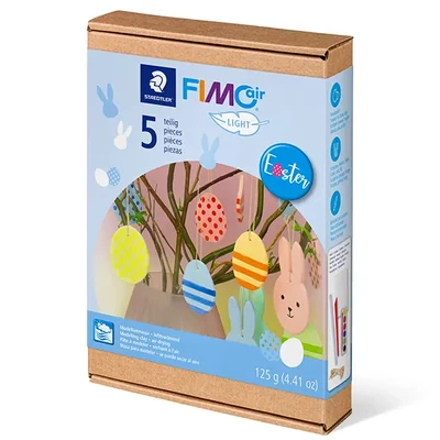 FIMO Air Light Easter Set, uskrsni set gline, 125 g s dodacima (s užetom)