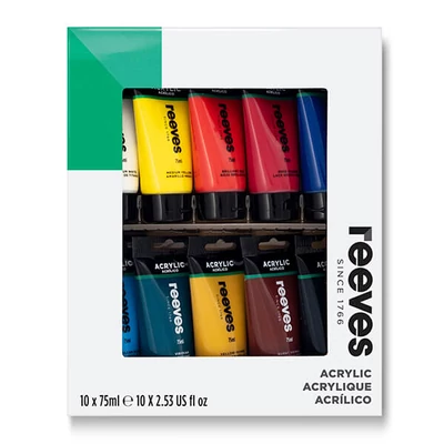 Reeves akrilni set boja, 10x75 ml
