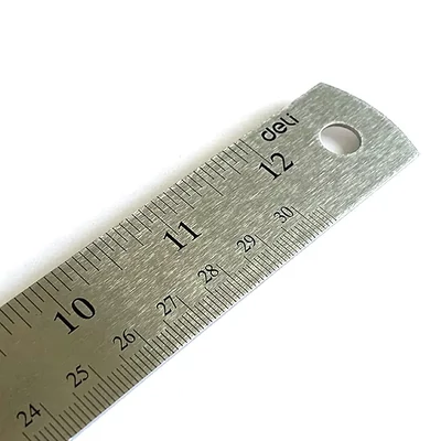 DELI čelično ravnalo - 30 cm, 12 inch