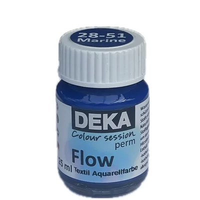 Boja za tkaninu Deka PermFlow s efektom akvarelnih boja - 51 mornarsko plava