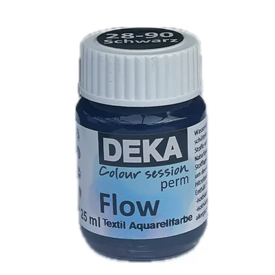 Boja za tkaninu Deka PermFlow s efektom akvarelnih boja - 90 crna