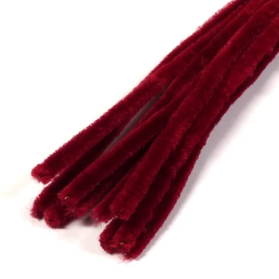 Chenille, 30 cm - bordo, 10 kom