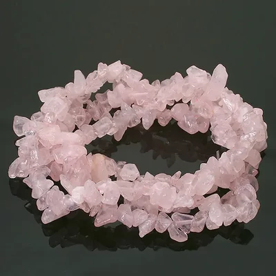 Mineralni biser chips - Ružičasti kvarc, 8-12 mm, 1 pramen