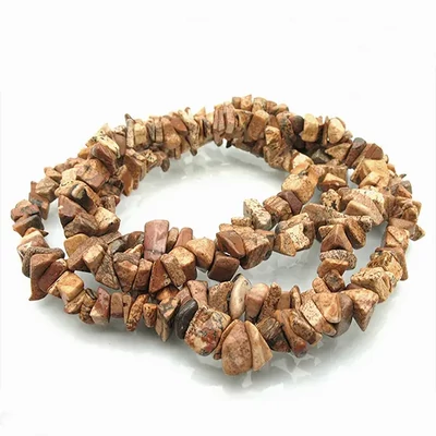 Mineralni biser chips - Slika jaspisa, 8-12 mm, 1 pramen