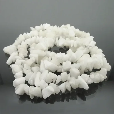 Mineralni biser chips - Bijeli ahat, 8-12 mm, 1 pramen