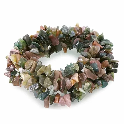 Mineralni biser chips - Krvavi ahat, 8-12 mm, 1 pramen