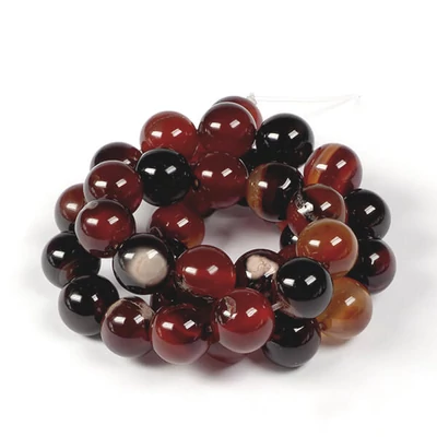 Mineralni biser - Ahat, 10 mm, 1 pramen