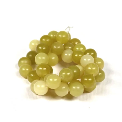 Mineralni biser - Maslinasto zeleni žad, 8 mm, 1 pramen