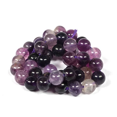 Mineralni biser - Purpurni fluorit, 8 mm, 1 pramen