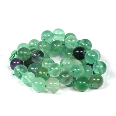 Mineralni biser - Fluorit dugine boje, 8 mm, 1 pramen