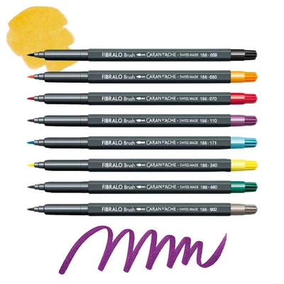 Caran d'Ache Fibralo Brush Pen -u raznim bojama