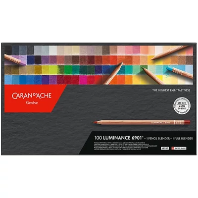 Caran d'Ache Luminance 6901 set olovaka u boji - 100 boja, 102 kom + pribor