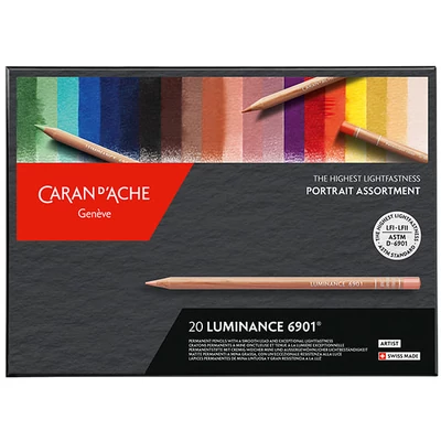 Caran d'Ache Luminance 6901 set olovaka u boji - 20 kom, portret