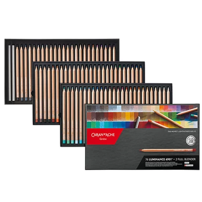 Caran d'Ache Luminance 6901 set olovaka u boji - 76 boja, 78 kom + 2 kom Full Blender
