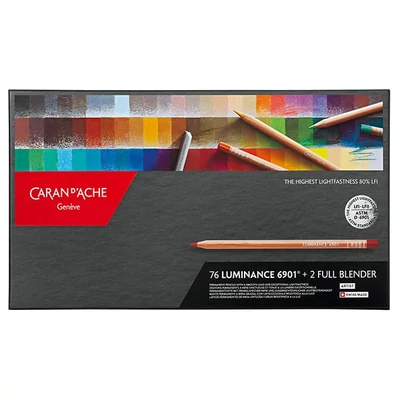 Caran d'Ache Luminance 6901 set olovaka u boji - 76 boja, 78 kom + 2 kom Full Blender