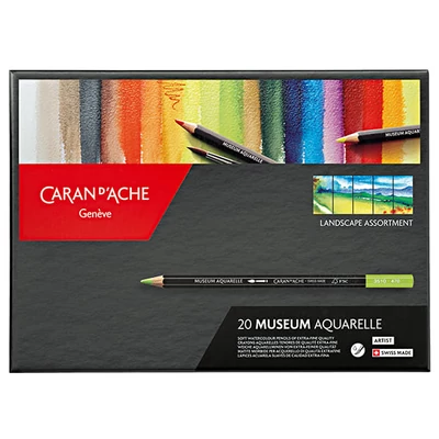 Caran d'Ache Museum set akvarelnih olovaka - 20 kom, Pejzaž