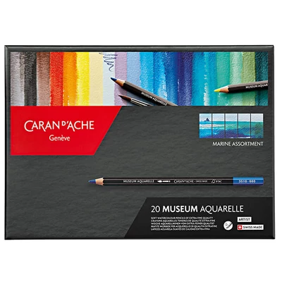 Caran d'Ache Museum set akvarelnih olovaka - 20 kom, Marine