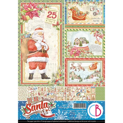 Ciao Bella set spomenar papira, A4, 9 listova - Dear Santa Creative Pad