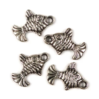 Šarm metalni ukras, 4 kom - šaran, 3D