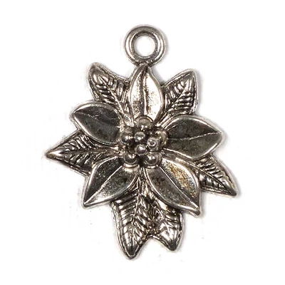 Charm metalni ukras, 3 kom - božićna zvijezda