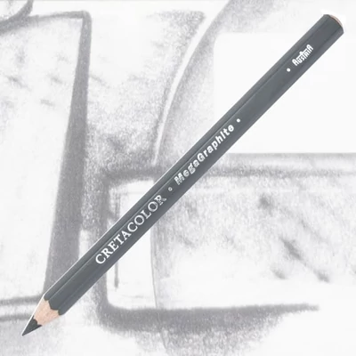 Grafitna olovka Cretacolor Mega Graphite - 5 tvrdoća (HB-9B)