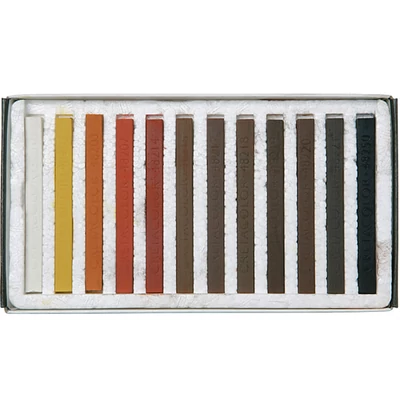 Cretacolor set pastelnih kreda - 12 komada, smeđe nijanse
