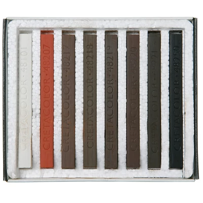 Cretacolor set pastelnih kreda - 8 kom, smeđe nijanse
