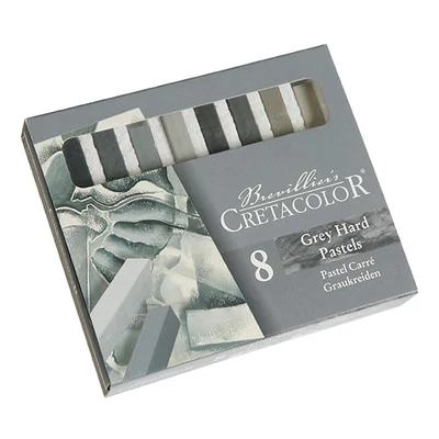 Cretacolor set pastelnih kreda - 8 kom, sive nijanse