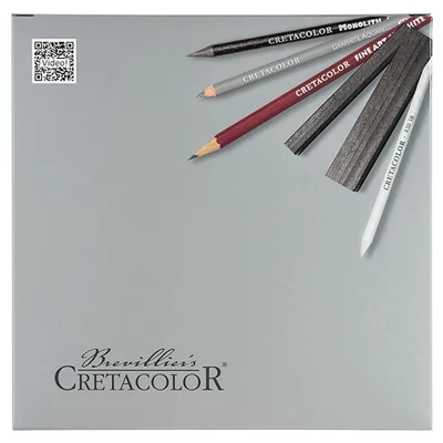 Grafitni set za crtanje Cretacolor Silver Box, 17 komada, drvena kutija