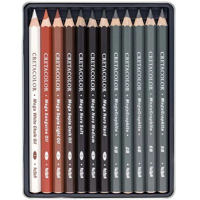 Cretacolor X-Sketch Mega set olovaka za crtanje i skiciranje, 12 kom
