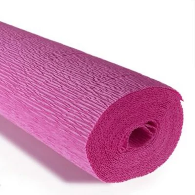 Cvjetni krep papir, 180 g, 50x250 cm - 550 tamno roza