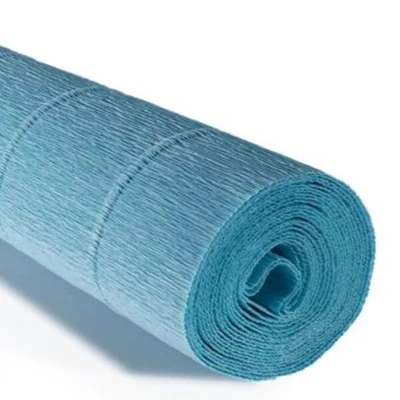Cvjetni krep papir, 180 g, 50x250 cm - 556 azurno plava