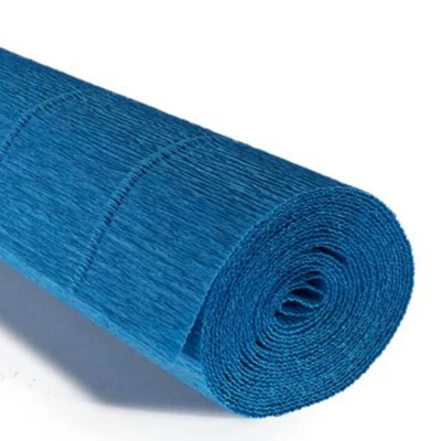 Cvjetni krep papir, 180 g, 50x250 cm - 557 tamno tirkizna