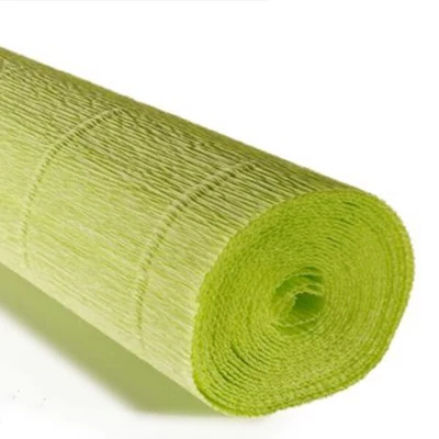 Cvjetni krep papir, 180 g, 50x250 cm - 558 žuto-zeleni
