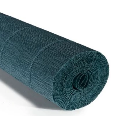 Cvjetni krep papir, 180 g, 50x250 cm - 560 uljano plava