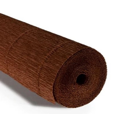 Cvjetni krep papir, 180 g, 50x250 cm - 568 tamno smeđa