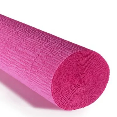 Cvjetni krep papir, 180 g, 50x250 cm - 570 fuksija